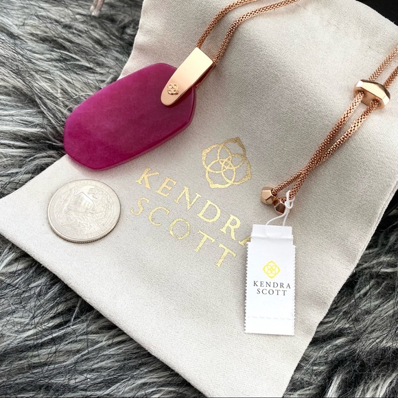 NEW Kendra Scott Inez 14k roseGold adjustable pendant - Picture 4 of 7